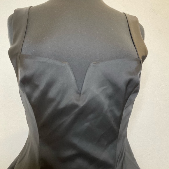 Reformation Rayne Satin Top Peplum Style  Square Neck in Black Size 6 - Picture 6 of 15